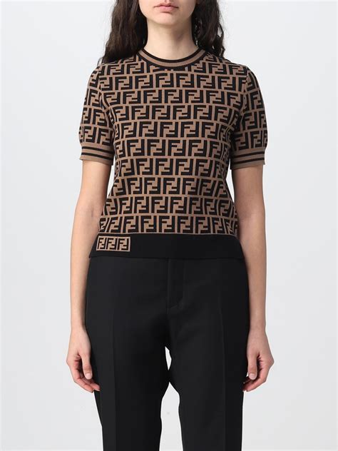 maglia fendi trasparente|Top a maglia da donna di FENDI .